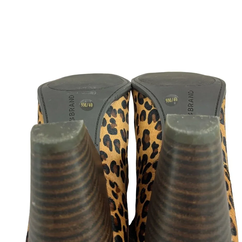Lucky Brand Munise Leopard Print Calf Hair Booties Slip On Size 9 - Picture 7 of 10